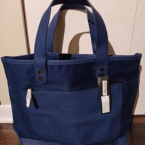 Marc Jacob navy blue canvas tote bag